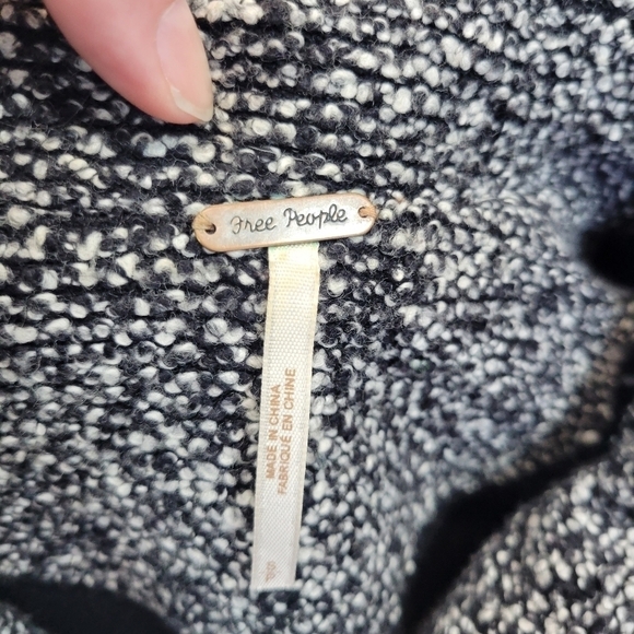 Free People Slouchy Textured Sweater Blazer Coat Size Small - Picture 3 of 8